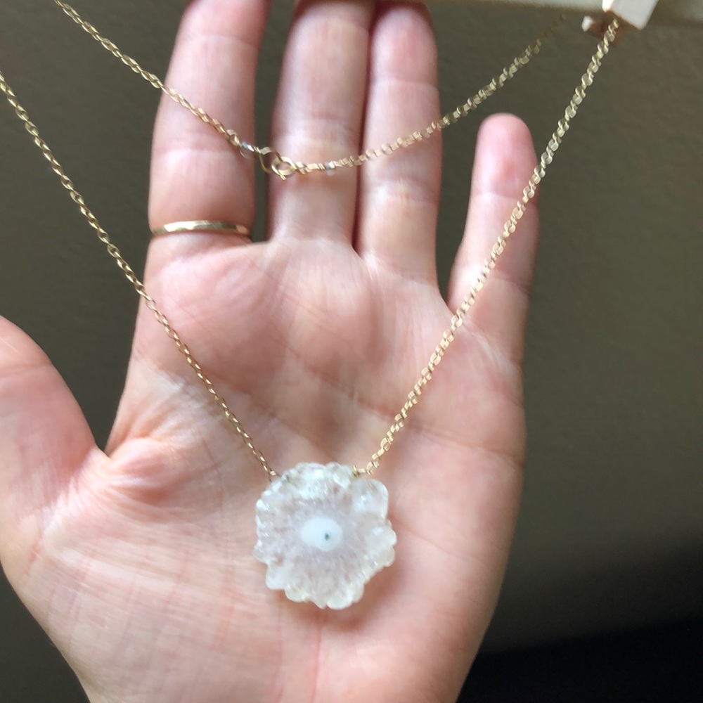 Gorgeous handmade crystal agate slice!